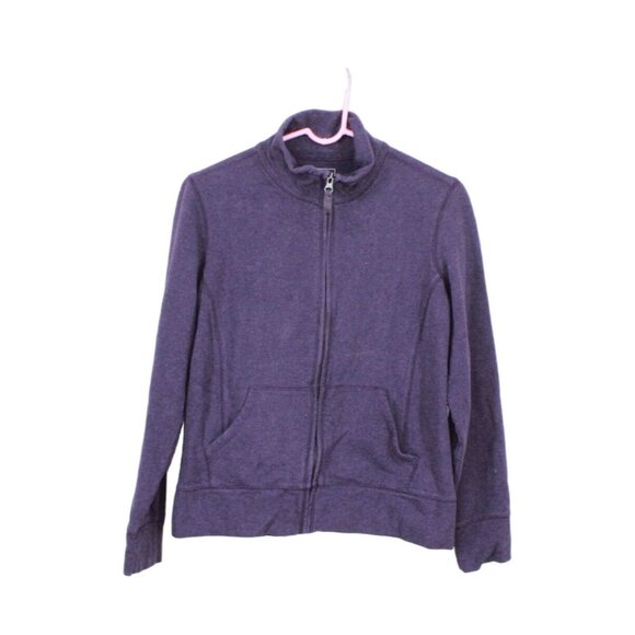 LL Bean Ultrasoft Sweats Full Zip Mock Neck Jacket Purple Heather M Pet - Picture 1 of 9